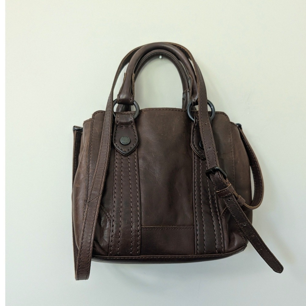 Frye DB0250 Melissa Mini Tote Bag Dark Brown Crossbody Satchel